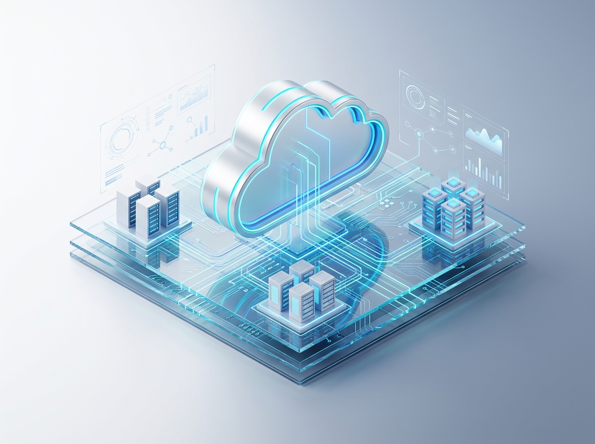CloudWent 3D Isometric Cloud Platform (Light Mode)